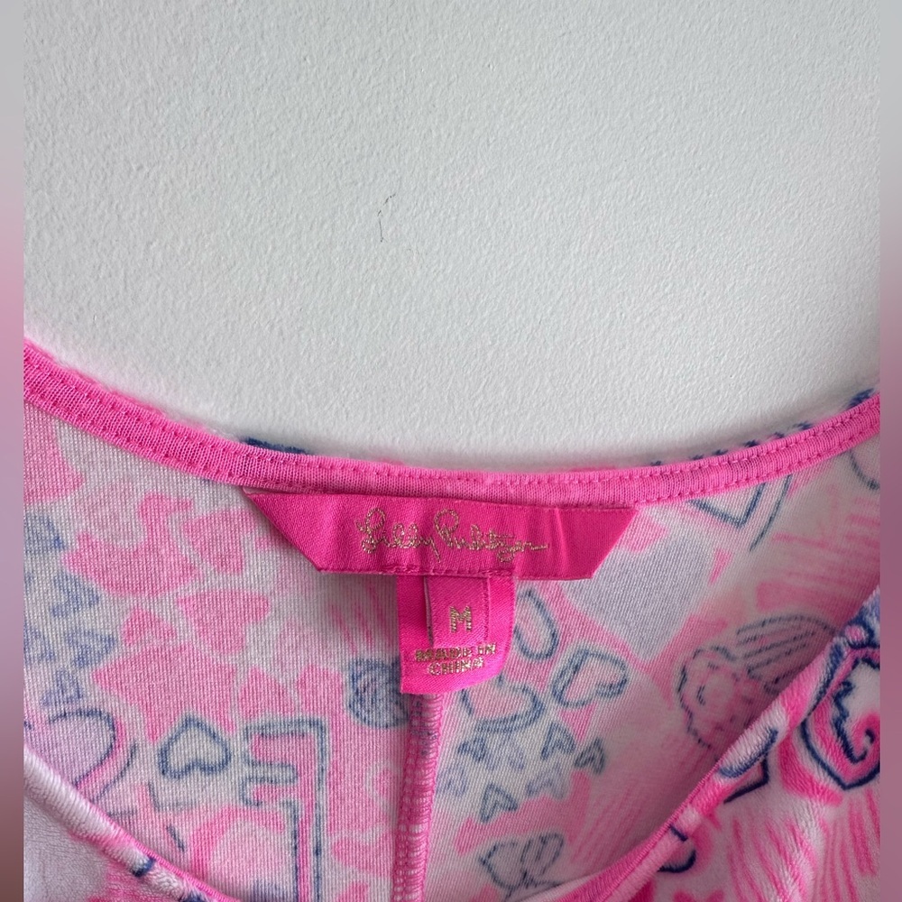 Rare Lilly Pulitzer Valentine velour sleep dress - Picture 3 of 6